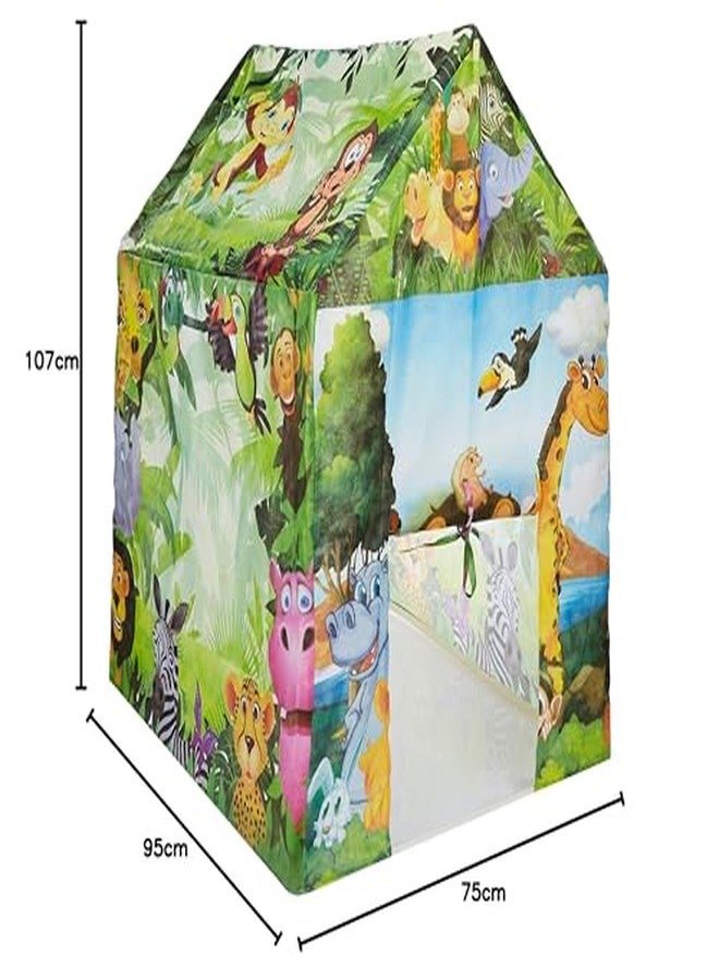 Smart Picks Kid Jungle Themed Tent House with Led Lights,Light Weight,No Tools Required (Size:95 * 75 * 107Cm) - Image 5